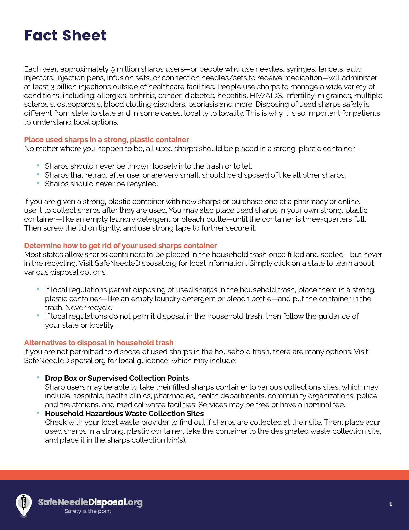 Sharps Fact Sheet